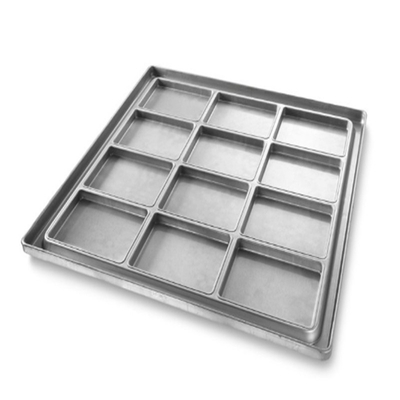 RK Bakeware China Foodservice NSF Glaze Teglia da forno per pizza in alluminio quadrata rettangolare antiaderente