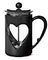 Macchine da caffè portatili Pressa da caffè in vetro borosilicato ad alta pressa francese in plastica nera