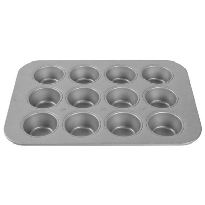 Rk Bakeware China-42754 12 tazze in acciaio alluminato smaltato Mini Crown Muffin Pan/ Cruffin Pan/ Cruffin Tray