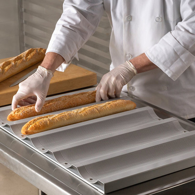 RK Bakeware China Foodservice NSF 5 pagnotta in alluminio smaltato teglia per baguette teglia per pane francese