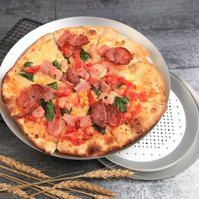 Rk Bakeware Teglia per pizza a crosta sottile perforata con anodo duro Cina per Pizza Hut