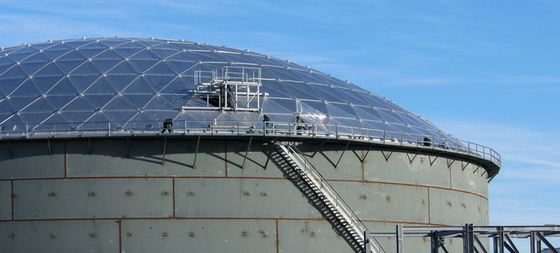 Guarnizione del tetto a cupola geodetica in alluminio per serbatoi di stoccaggio Tetti a cupola geodetica in alluminio