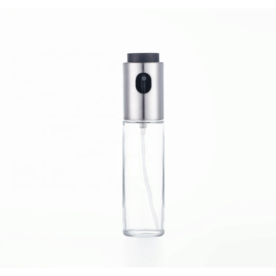 Attrezzo da cucina per barbecue in acciaio inossidabile Dispenser di olio ricaricabile Bottiglia di spruzzatore di olio di aceto in plastica di vetro