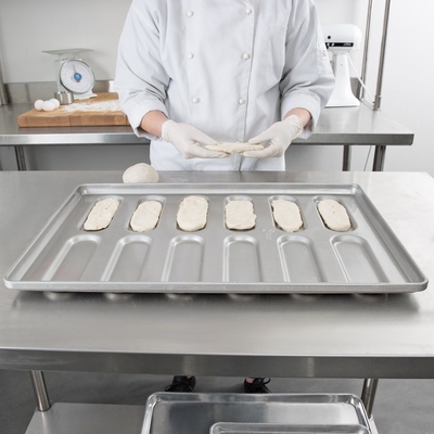 Rk Bakeware China- Smaltato 41058 Vassoio per hot dog in acciaio alluminato Hoagie Bun Pan