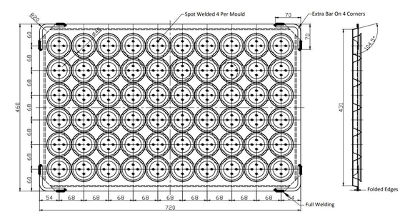 Rk Bakeware China Self Cutting Vassoio per pallet in latta per torte salate