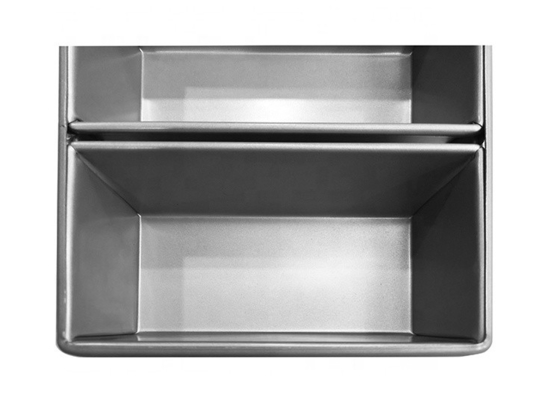 Teglia per pane in acciaio alluminio antiaderente a 3 fessure Teglia per pane a 3 cinghie Teglia per pane Stampo per pane Cottura del pane Scatola per toast