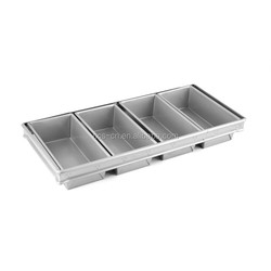 Teglia da forno a 4 fessure teglia da forno scatola per toast formatura del pane cottura del pane Scatola per toast in acciaio alluminio per prodotti da forno
