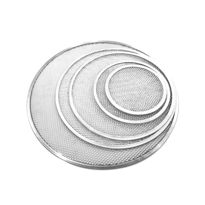 teglia per pizza a maglie rotonde da 17 pollici teglia per pizza forata teglia da forno teglia per pizza in alluminio