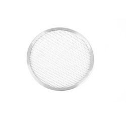 teglia per pizza a maglie rotonde da 17 pollici teglia per pizza forata teglia da forno teglia per pizza in alluminio