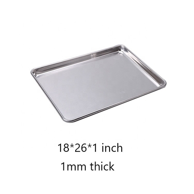 26 * 18 pollici 1 mm di spessore rettangolo wire-in-the-rim teglia da forno in lega di alluminio teglia da forno wire-in-the-rim teglia da forno in metallo piatto