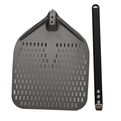 Alumina Pizza Turning Pala 12 pollici buccia per pizza perforata in alluminio duro nero