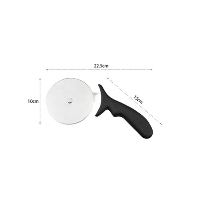 Taglierina per pizza in acciaio inossidabile 430 da 10 cm con taglierina in plastica rotonda con manico in PP