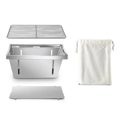 Barbecue manuale pieghevole da campeggio Griglie a carbone Griglia per barbecue staccabile all'aperto