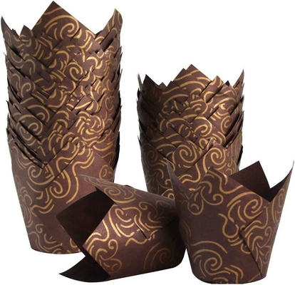 Involucro del bigné della fodera del muffin delle tazze di Tulip Paper Cupcake Liners Baking