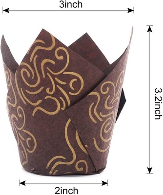 Involucro del bigné della fodera del muffin delle tazze di Tulip Paper Cupcake Liners Baking