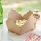 La scatola eliminabile di cottura di carta kraft elimina l'alimento del pasto del pranzo del contenitore