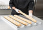 RK Bakeware China Foodservice NSF Teglia da forno per baguette in alluminio a 5 scomparti teglia per pane francese smaltata