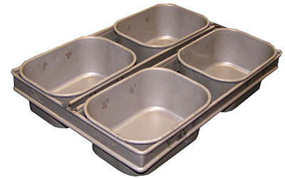 RK Bakeware China Foodservice NSF 600g antiaderente 4 cinghie Farmhouse White Sandwich Pane in latta