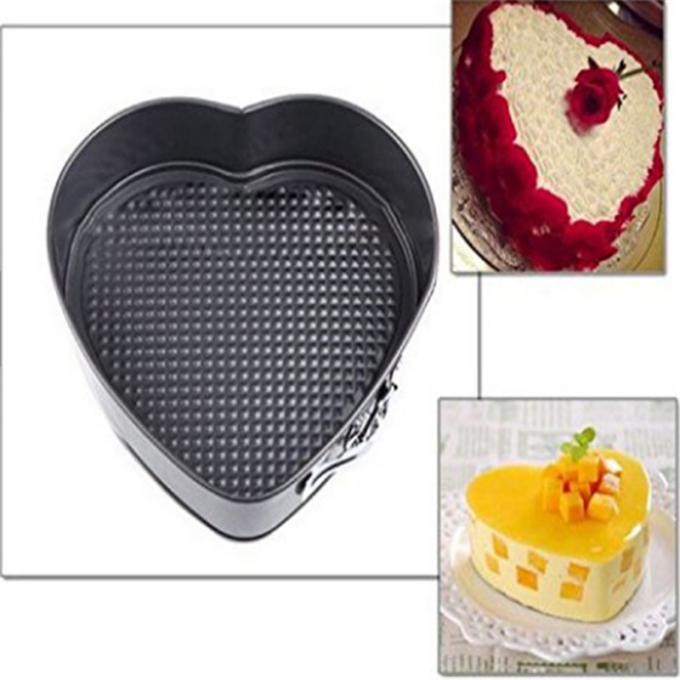 Heart Springform Pan Heart Shape Mini Bakeware Cake Pan Non-Stick Cheesecake Pan Mould with Drop Bottom Bake Tools