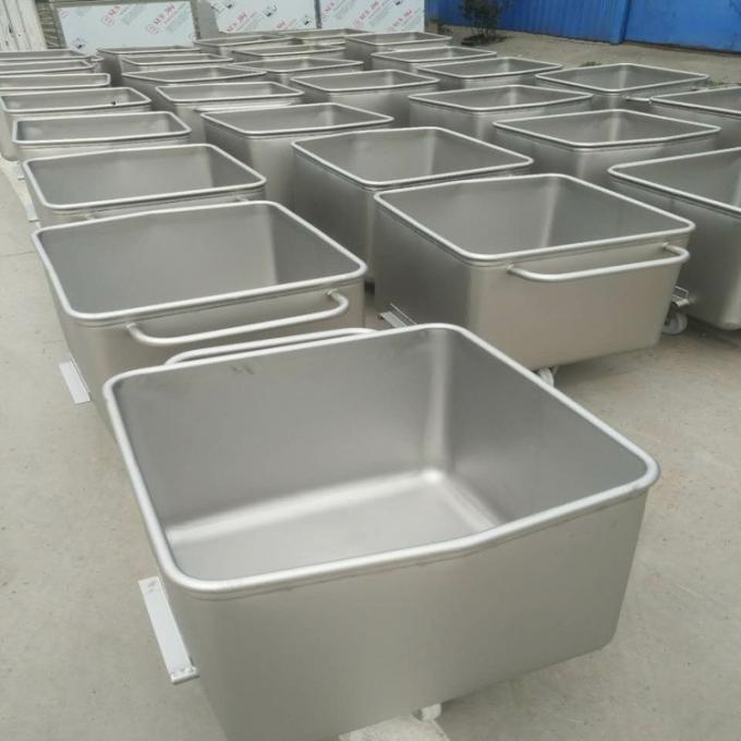 Jf Sheet Metal-Stainless Steel Butcher Meat Processing Trolleys Bin
