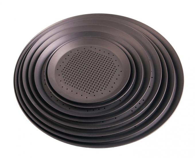 RK Bakeware China Foodservice NSF Teglie per pizza croccanti perforate in alluminio anodizzato duro per Pizza Hut 0
