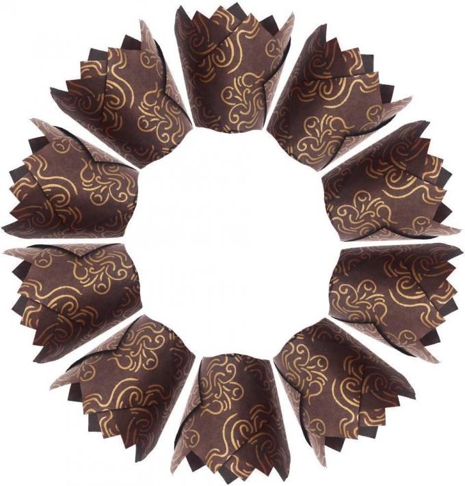Involucri di carta bollenti del bigné della carta della fodera del muffin delle tazze di Rk Bakeware Cina Tulip Paper Cupcake Liners Paper